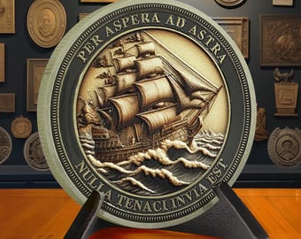 Sail Away Incentive Coin: Silver Plated Inspirational Token