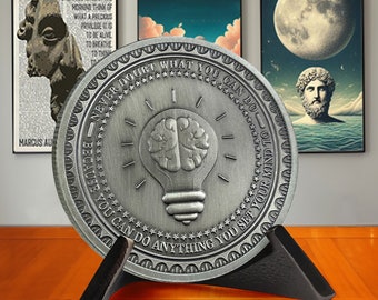 Inspirational Challenge Coins - I Can Coin - Motivational Quote - Stoic Coin - Encouragement Token Worry Coin - Affirmation Gift tokens