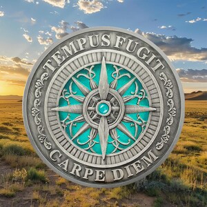 Memento Mori Coin: Deep-Sea Skull, Stoic Reminder image 2
