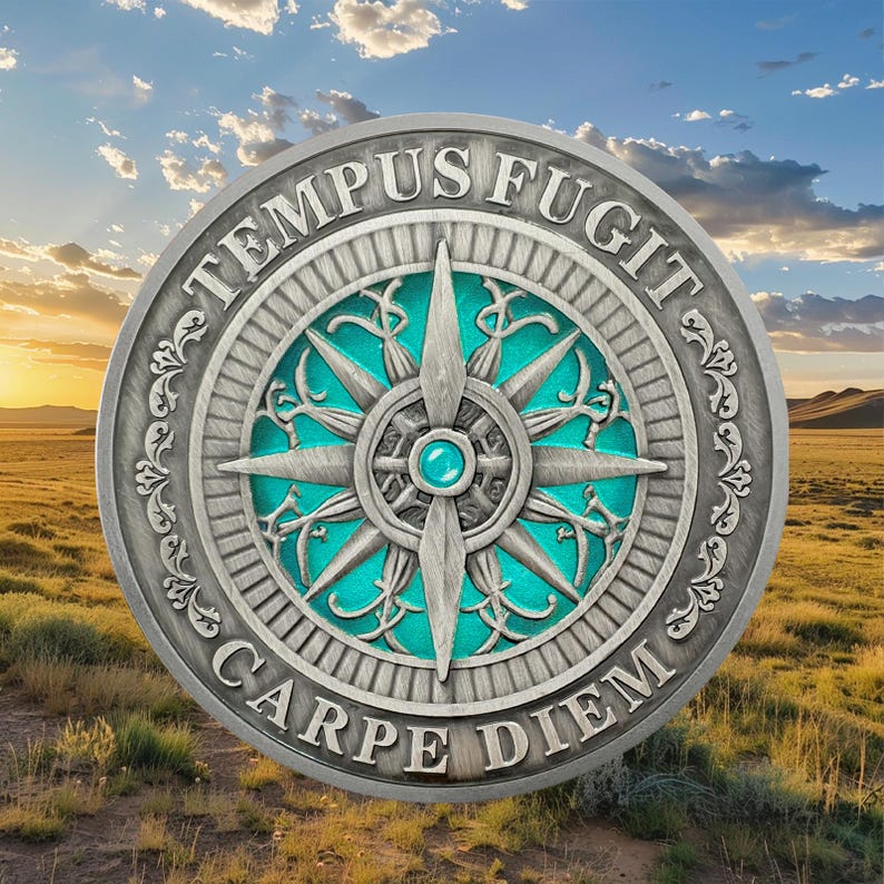 Memento Mori Coin: Deep-Sea Skull, Stoic Reminder image 2