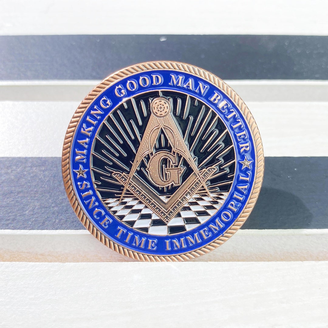 Masonic Challenge Coins masonic Master Coin Compass and Etsy