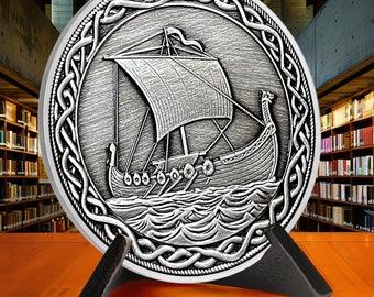 Viking Challenge Coin: Nordic Runes, Odin, Ragnar, Valknut