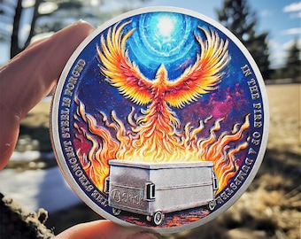 Sobriety Münze 'Skeletons In The Fire' – Nüchternheits-Medaille Mit Gelassenheitsgebet, 3,5 Cm