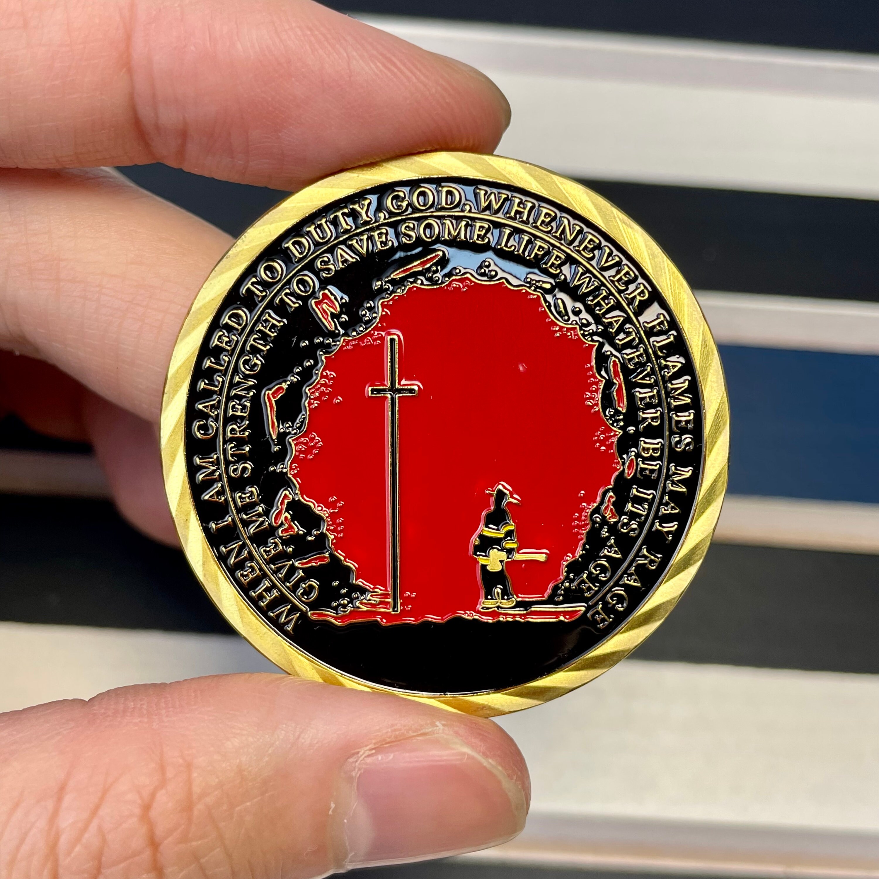 Token Fireman Firefighter Challenge Coin - Fire Department Pocket Token - Sparta ...