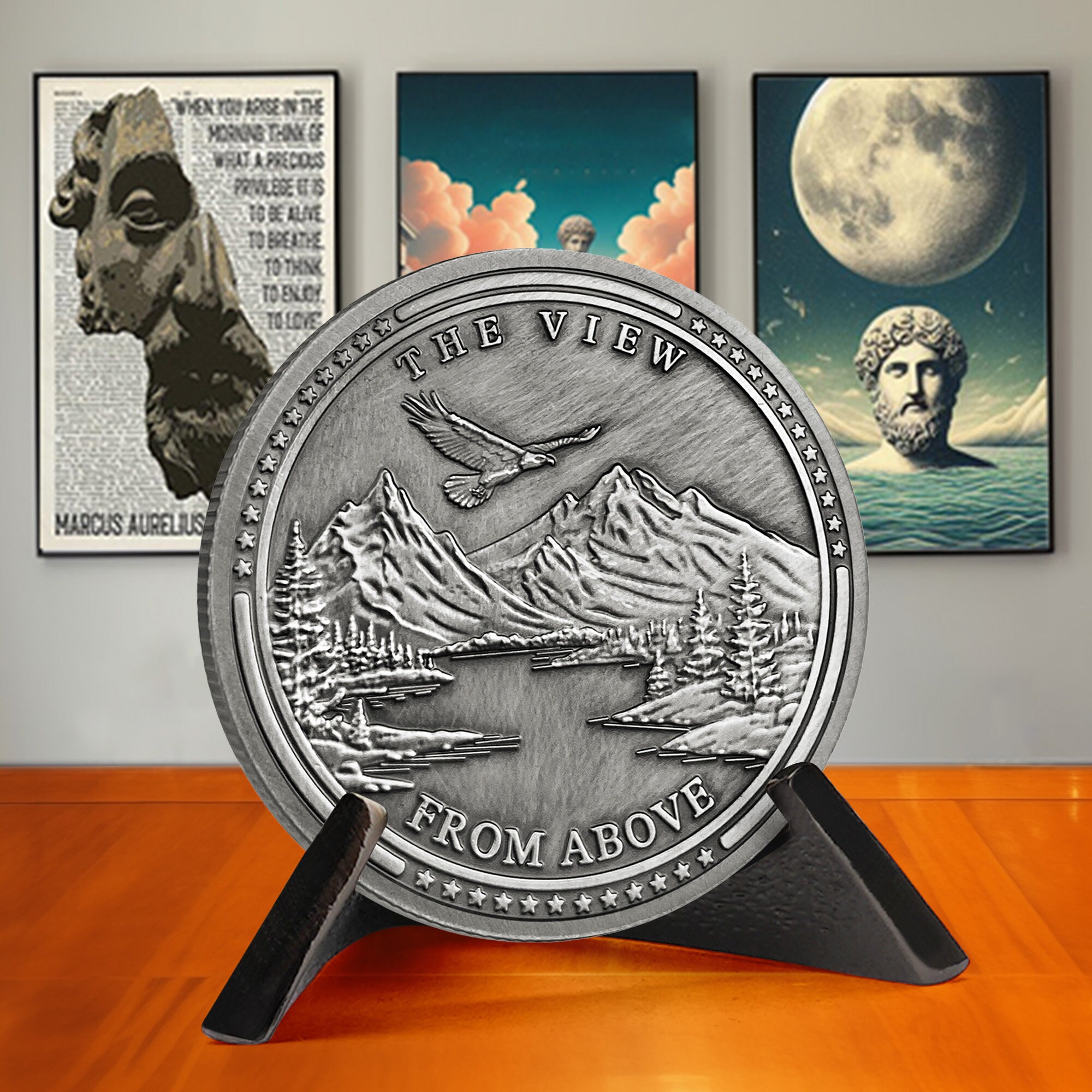 The Labyrinth Stoic Coins - Marcus Aurelius - Stoic Gift Idea- Stoic coin - Encouragement Token Coin - Stoic Gift for Her/Him