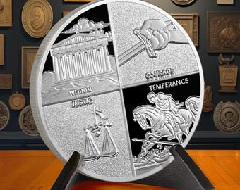 Memento Mori Coin: Marcus Aurelius Stoic Gift - Silver Plated
