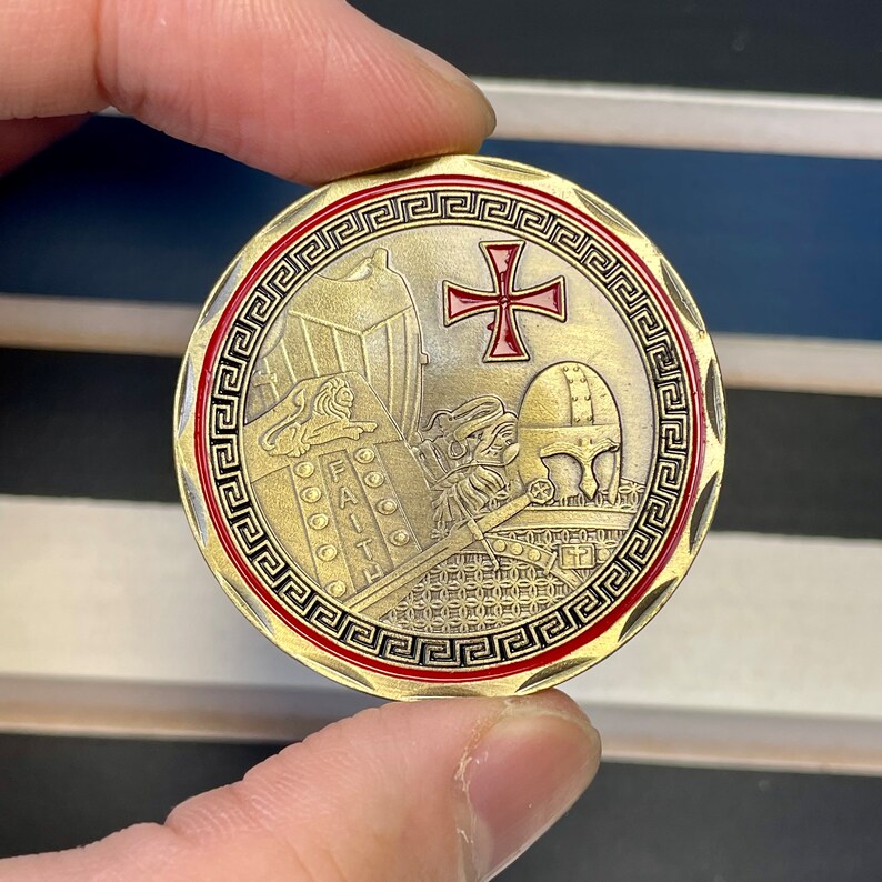 Armor of God Challenge Coin Knights Templar Challenge Coin Etsy