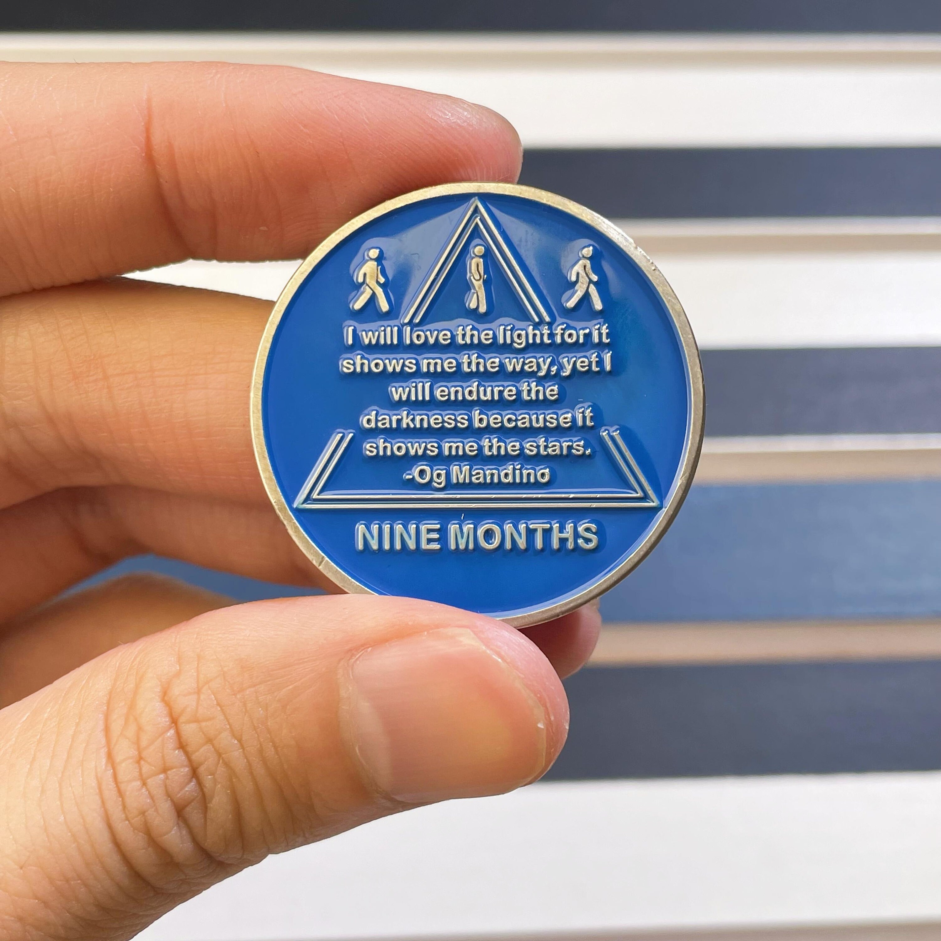 9 Jahre Nüchternheits-Münze: Inspirierende AA-Medaille Mit Sonnenchip & Gelassenheitsgebet – Perfekt Als Genesungsgeschenk