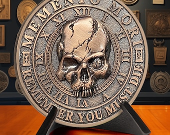 Momento Mori Coin - Memento Vivere Portable Pocket Coin - Stoicism gift token for Friend/son/him/her