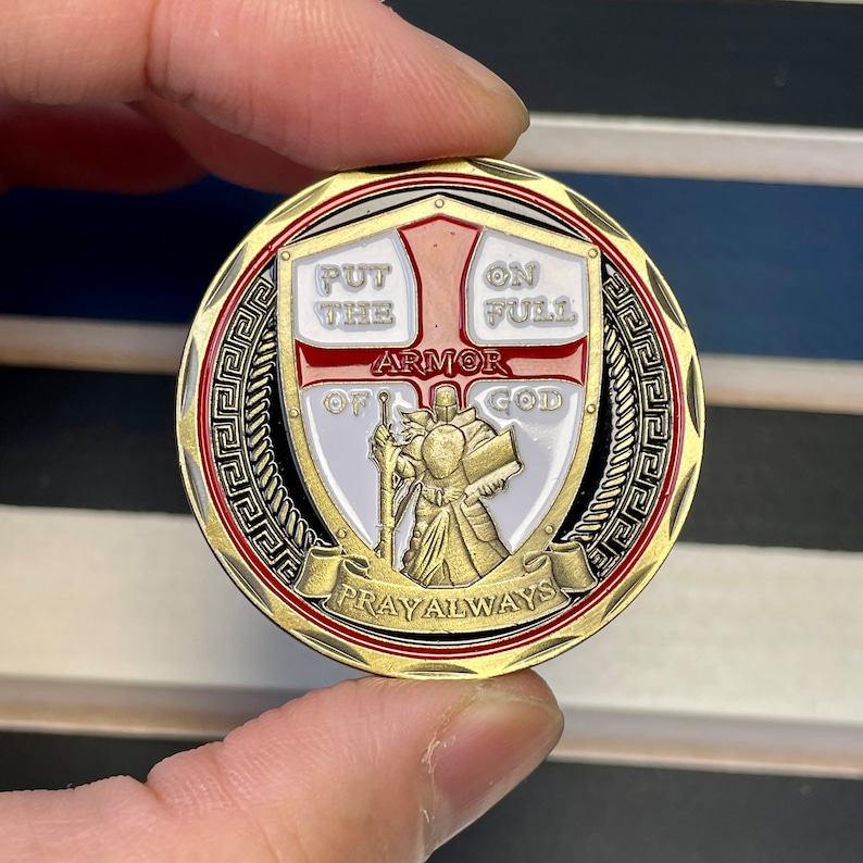 Armor of God Challenge Coin Knights Templar Challenge Coin Etsy