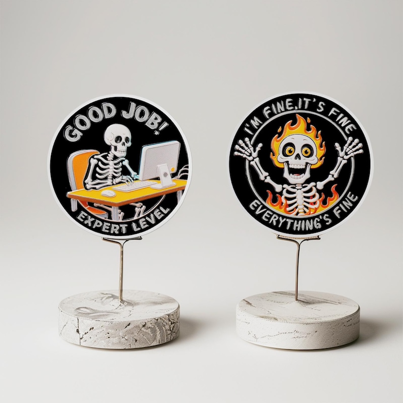 The Burnout Badge Coin Expert Level GOOD JOB Coin Skull Reminder Pocket ...