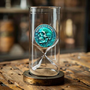 Memento Mori Coin: Deep-Sea Skull, Stoic Reminder image 3