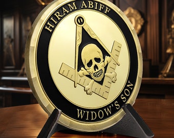Widow's Son Challenge Coin - Hiram Abiff Masonic Coin Collectible Freemason Gifts for Men