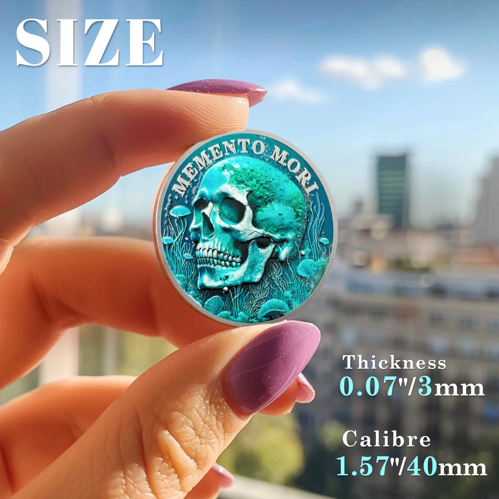 Memento Mori Coin: Deep-sea Skull, Stoic Reminder - Etsy