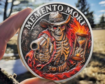 Memento Mori MünzeEin Relikt der Sterblichkeit, ein stoischer Erinnerungsstein