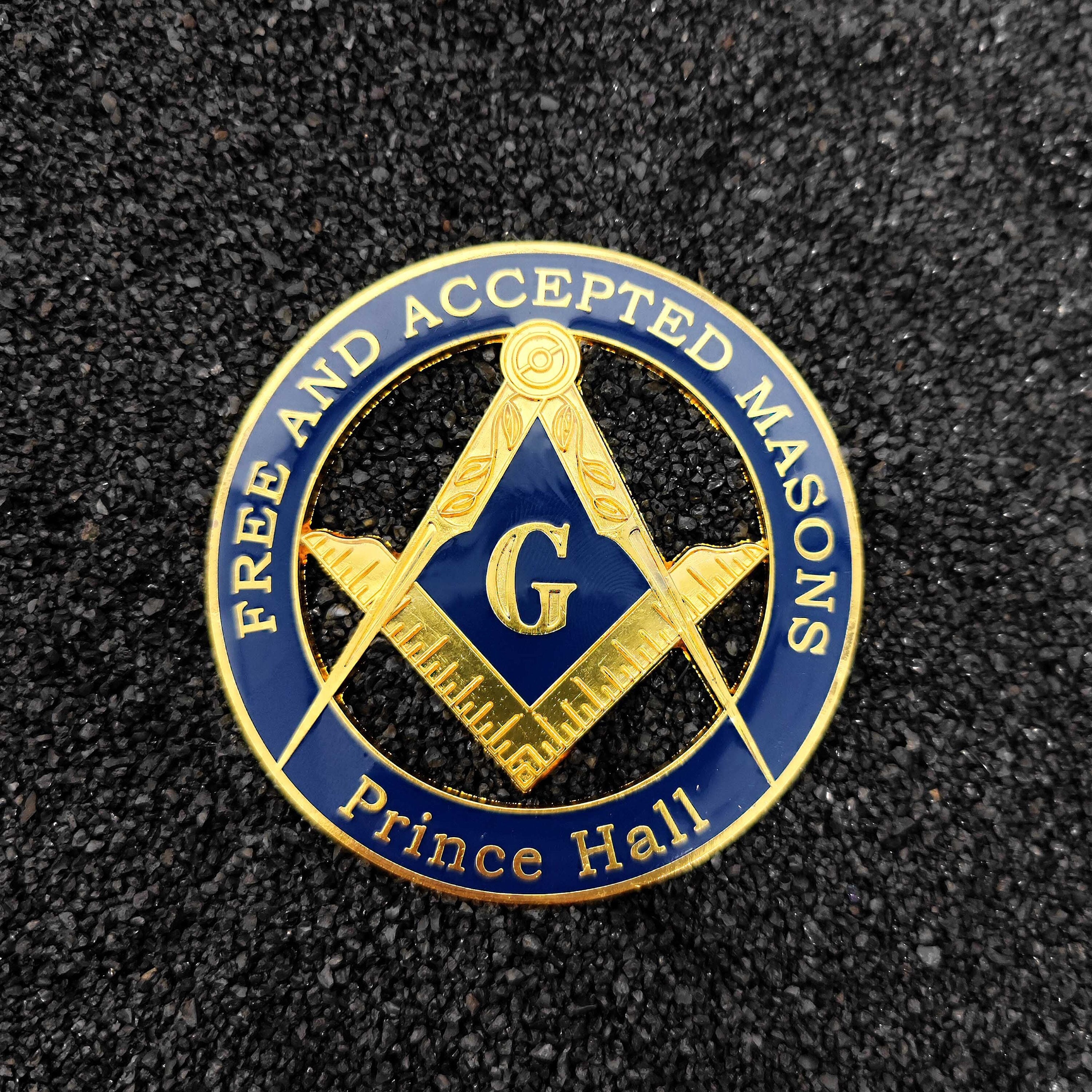 Masonic Car Emblem Conchos Free and Accepted Masons - Auto Decal Sticker - Prince Hall Masonic Gifts - Freemason Gift for men