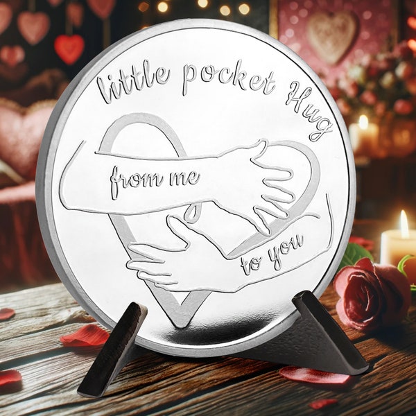 Little Pocket Hug Tokens - Love & Hug Valentine's Gift Coin - you are loved gifts for Women/Men/Daughter/Son/Boyfriend