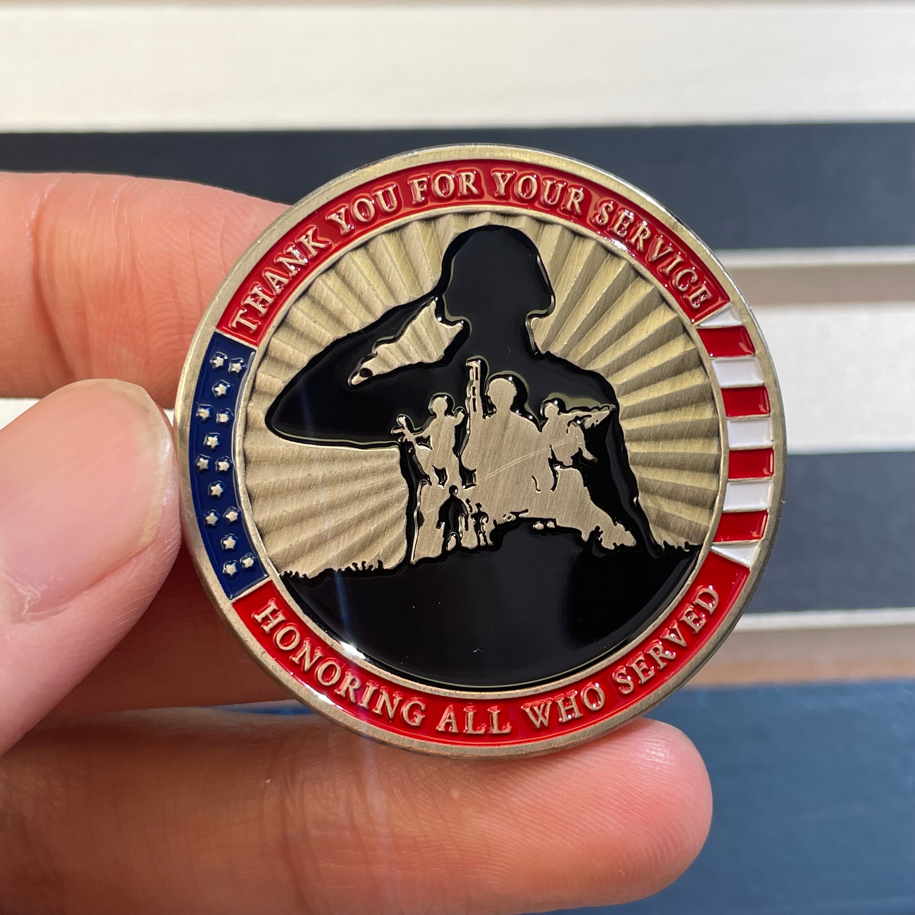 Military Challenge Coin – Thank You For Your Service – Veteran Coin – 5 Stück – Sammlerstück Für Veteranen Und Aktive Soldaten