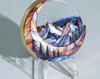 Blue Quicksand AA Chip Waking Road The Flowing Sobriety Token-Daily Dynamic Sober Medallions One Day at a Time Gifts for Men & Women