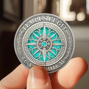 Memento Mori Coin: Deep-Sea Skull, Stoic Reminder image 5