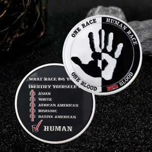 Human Race Challenge Coin: Silver Plated Collectible