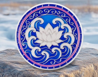 Flower of the Sea AA Chip Waking Road The 1-40years Personalization Sobriety Token- One Day at a Time Gifts for Men & Women