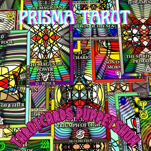 Printable Tarot Deck Prisma Tarot || Print Tarot Deck, Unique Tarot, Psychedelic Art, Trippy, Colorful designs for intriguing insight!