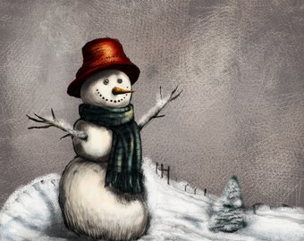 Snowman painting