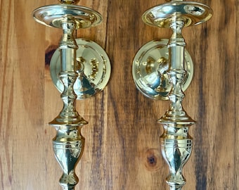 Set of 2 Brass Wall Sconces