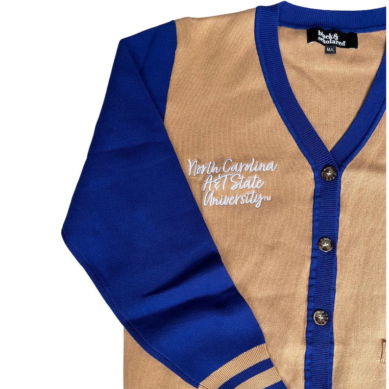 North Carolina A&T State University™ Varsity Cardigan Sweater image 3
