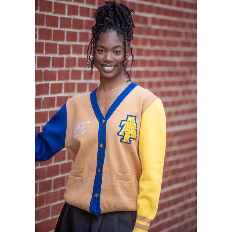 North Carolina A&T State University™ Varsity Cardigan Sweater image 4
