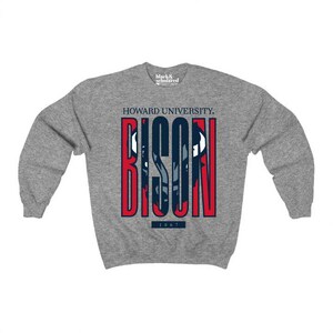 Howard University Bison™ Large Font Sweatshirt (Heather Grey)