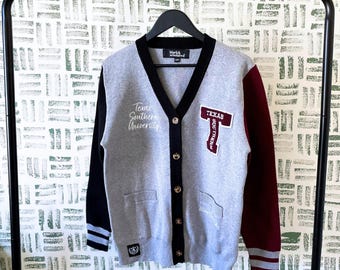 Texas Southern University Varsity Cardigan Sweater