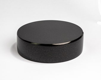 8 x 2 Round Granite Base for Fine Art Sculpture / Absolute Black Granite Base / Art Mounting Base