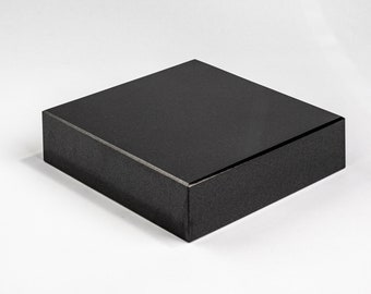 6 x 6 x 1 Square Granite Base for Fine Art Sculpture / Absolute Black Granite Base / Art Mounting Base