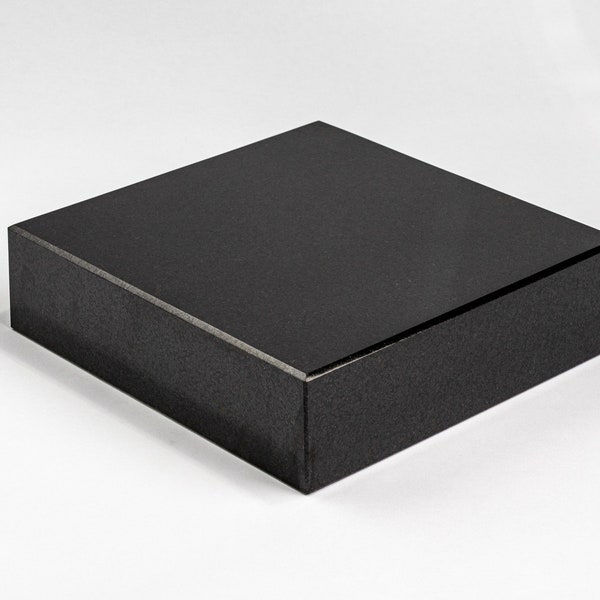 6 x 6 x 1 Square Granite Base for Fine Art Sculpture / Absolute Black Granite Base / Art Mounting Base