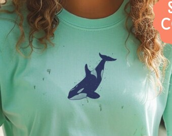 Orca Whale Shirt: Vintage Marine Biology Comfort Colors Tee