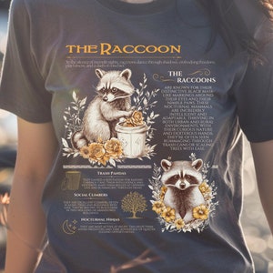 Maglietta Trash Panda Raccoon Anatomy, maglietta vintage divertente con procione, regalo per lei o per lui, amante dei procioni