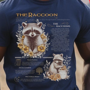 La chemise de panda de corbeille d'opossum d'anatomie de raton laveur, t-shirt vintage de raton laveur d'opossum d'animaux rigolos, cadeau pour l'amoureux des animaux