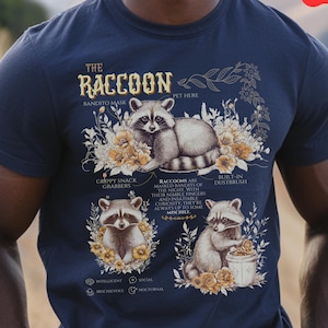 Raccoon Anatomy Shirt, Funny Animals Vintage Raccoon, Trash Panda Anatomy Tshirt, Gift For Her or Him