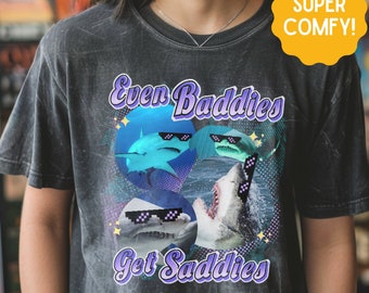 Vintage Shark Band Shirt: Comfort Colors Marine Biology Tee