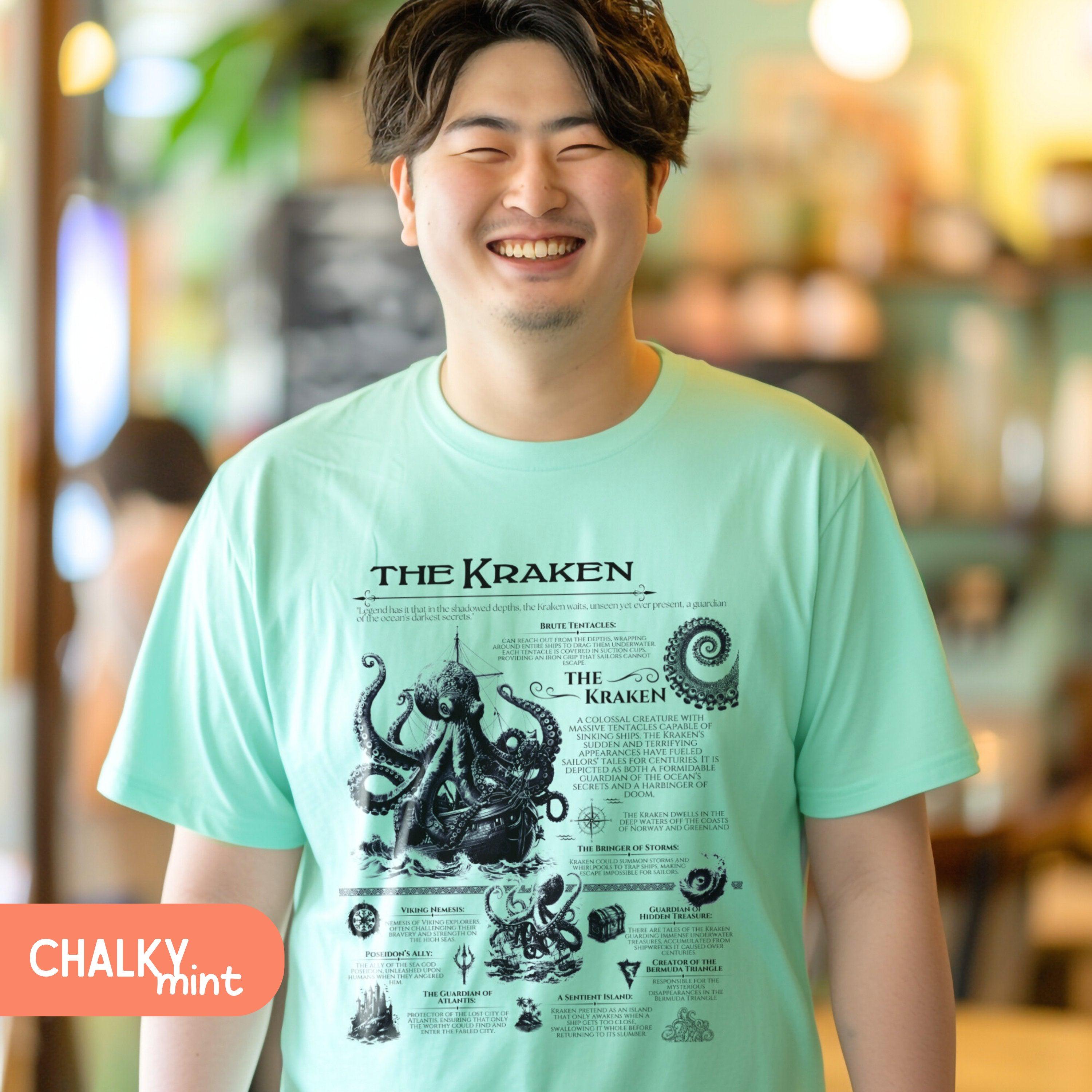 Kraken Shirt - Sea Monster Sinking Ship Full Moon T-Shirt Kraken Shirt - Sea Monster Sinking Ship Full Moon T-Shirt