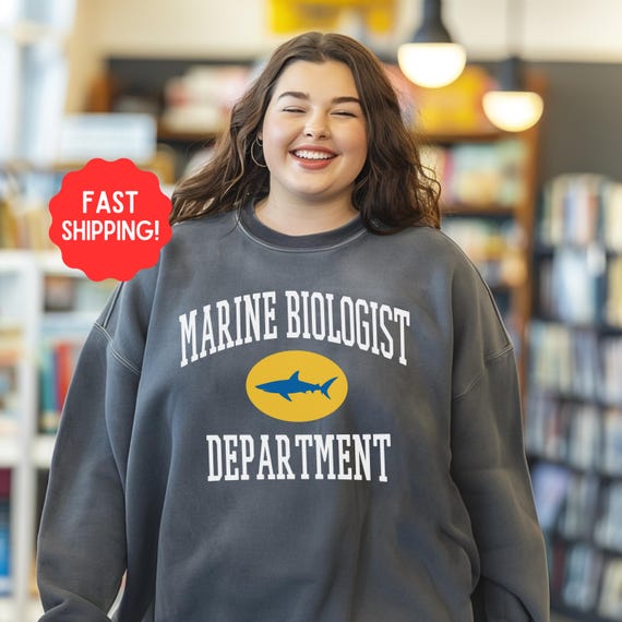 Marinebiologie-sweater, Ocean Conservation Shark-T-shirt, uniseks