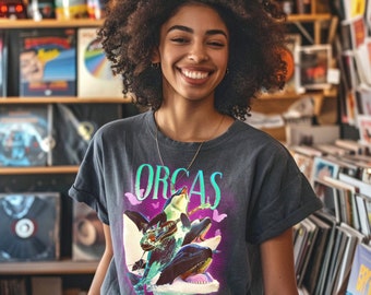 Maglietta Orca Whale Guitarist: regalo per gli amanti della musica e della biologia marina