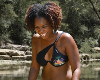 Haiti Flag Swim Suit Set