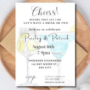 Couple Shower Invitation Template Modern Elegance, Editable Couples Shower Invite, Printable, Template INSTANT Download