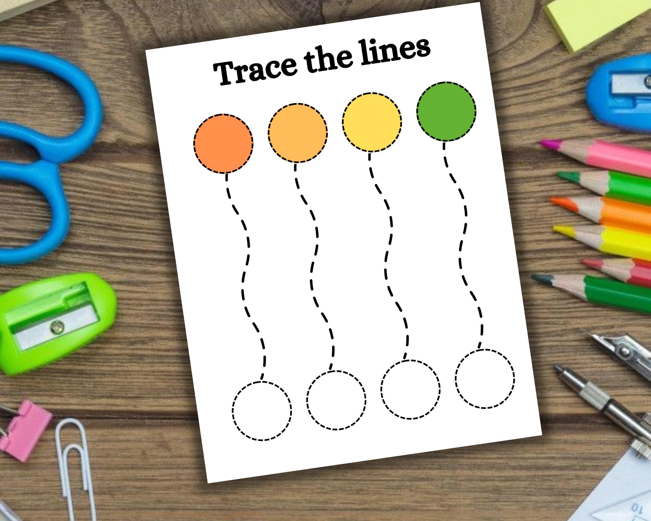 Tracing Worksheets Printable Preschool Worksheets Etsy Tracing Worksheets Printable Preschool Worksheets Etsy