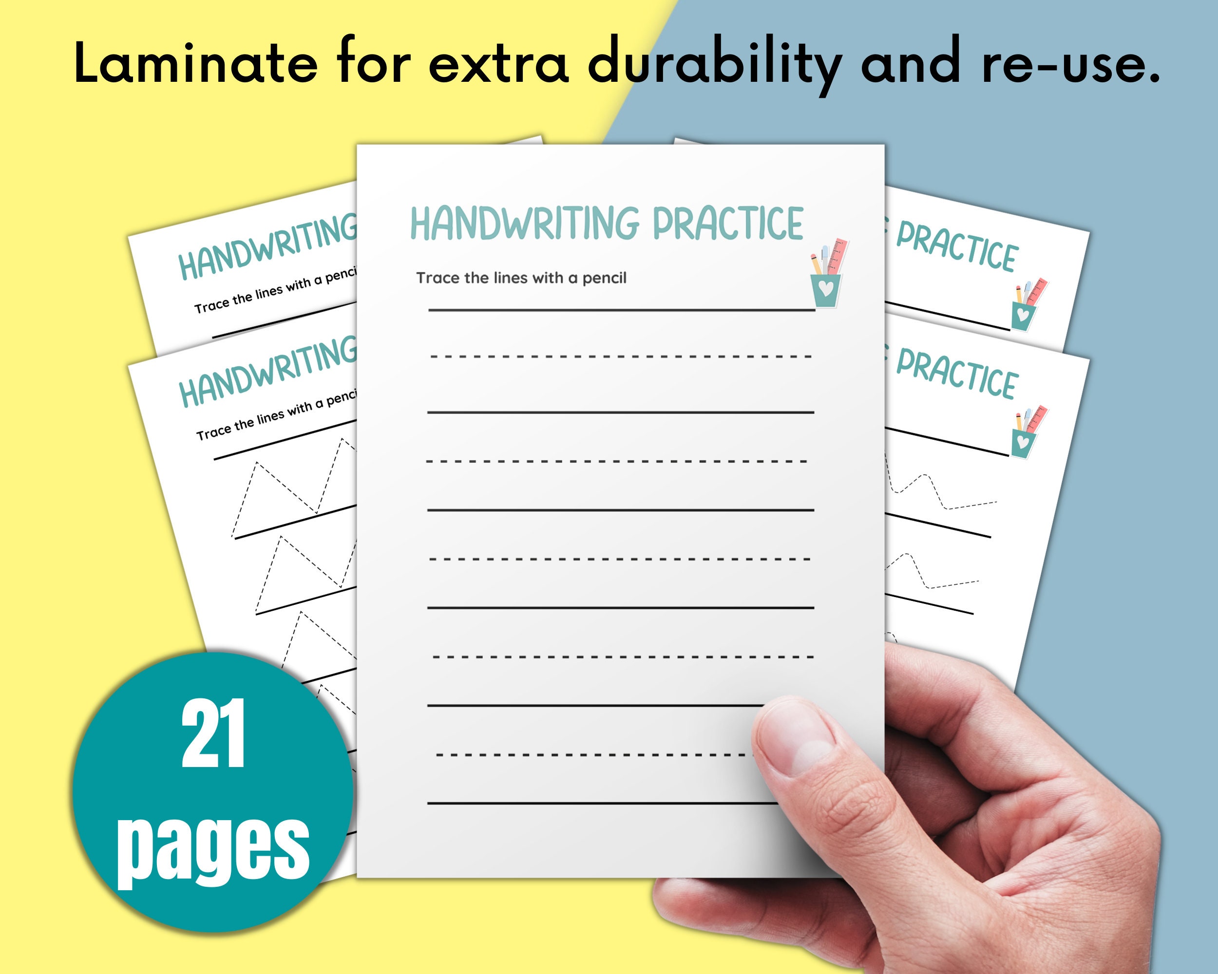 Tracing Worksheets Printable Preschool Worksheets - Etsy