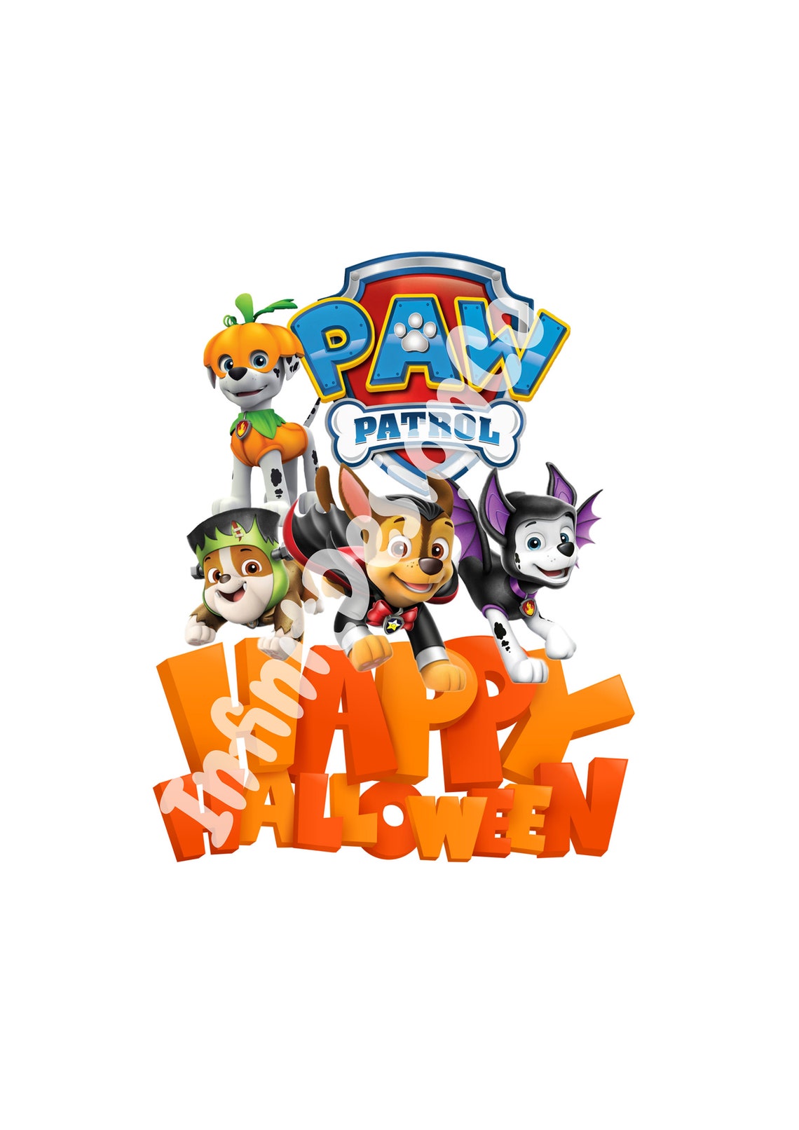 Printable Paw Patrols PNG Halloween Theme Digital Download Etsy