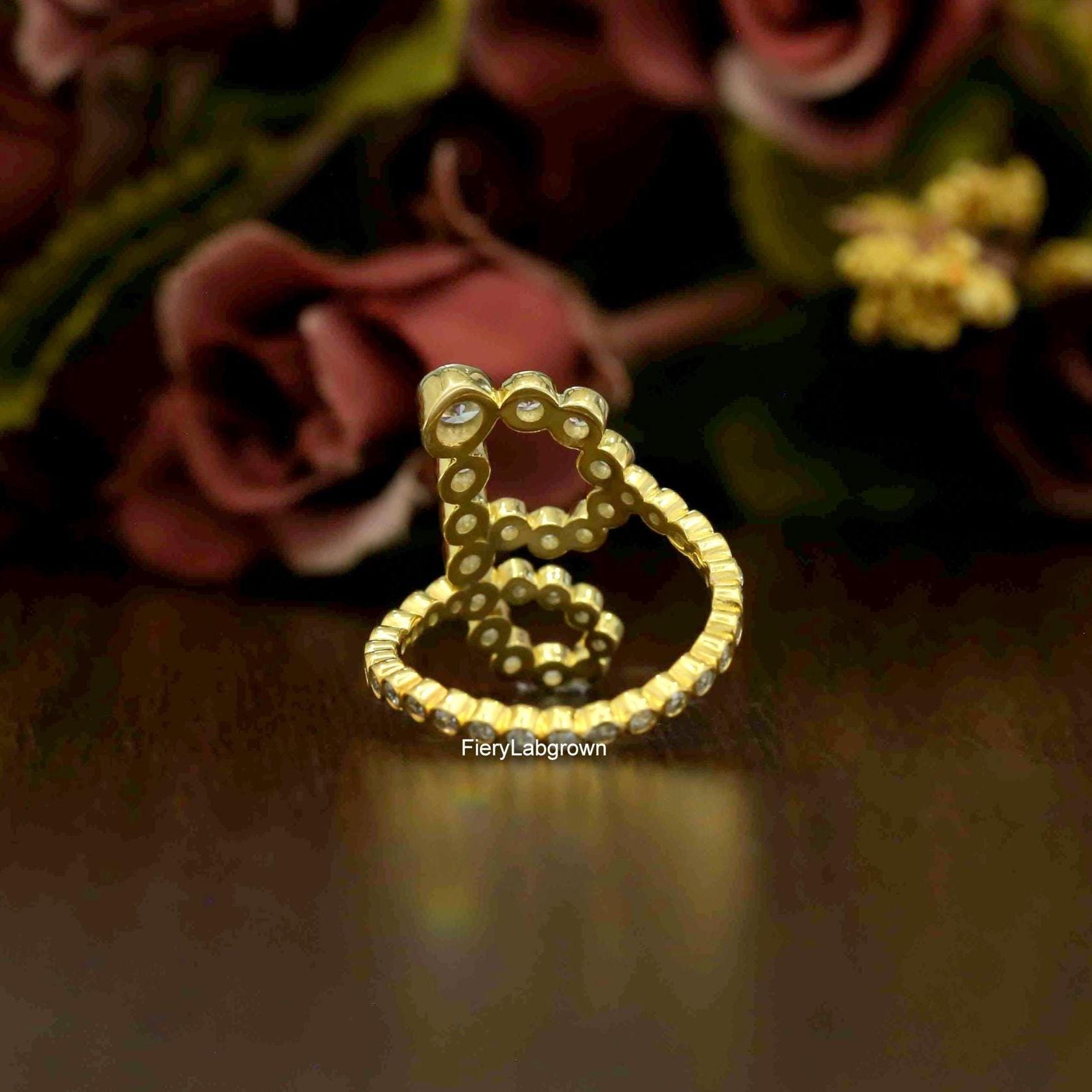 Alphabet Letter 'G' Diamond Ring | Round Cut Man-made CVD Diamond Ring ...